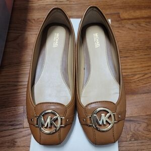 Michael Kors Ballet Flats, Cognac, Size 8